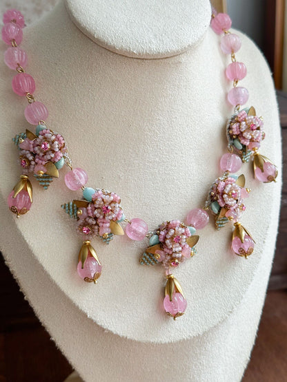 「Dorothy」Peachy-pink Glaze Necklace