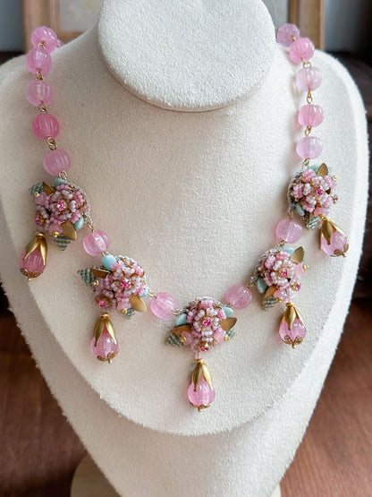 「Dorothy」Peachy-pink Glaze Necklace